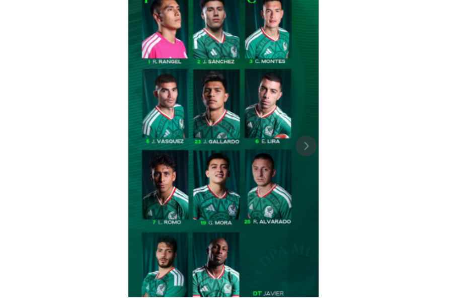 México alineación ante Inglaterra (1)