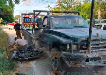 Motociclista lesionado en Victoria