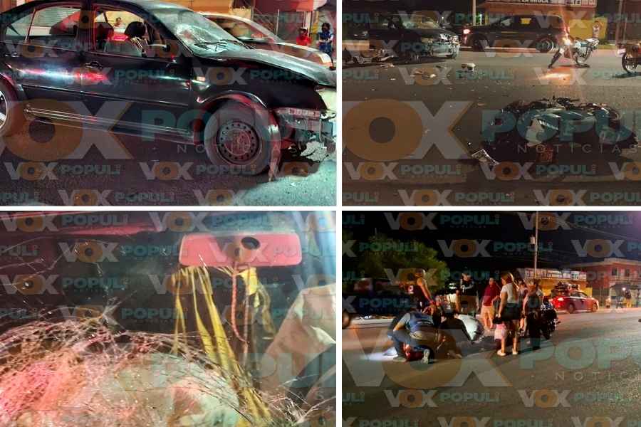 Motociclista queda gravemente lesionado tras fuerte choque en Ciudad Victoria, Tamaulipas