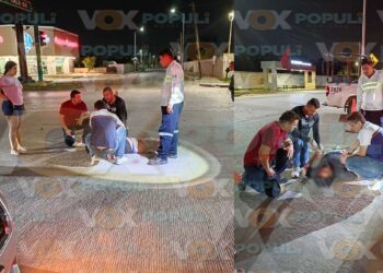 Motociclista resulta herido y es hospitalizado tras derrapar en Altamira, Tamaulipas