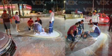 Motociclista resulta herido y es hospitalizado tras derrapar en Altamira, Tamaulipas