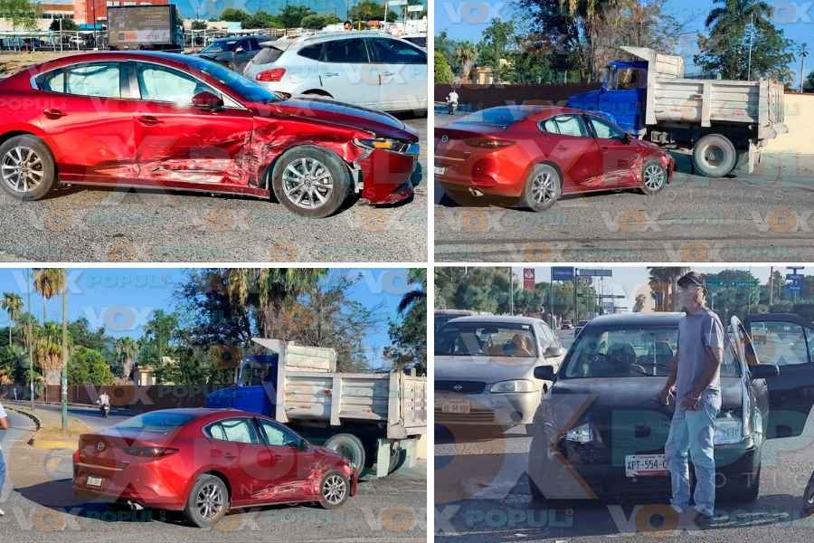 Mujer provoca aparatoso choque al ignorar semáforo en Ciudad Victoria, Tamaulipas