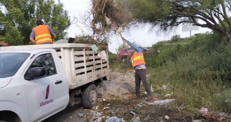 Servicios Públicos refuerza limpieza en colonias de Ciudad Victoria, Tamaulipas