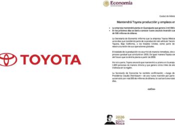 Toyota mantendrá empleos en México pese a mover producción de Tacoma a Estados Unidos: Secretaría de Economía