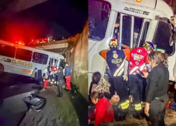Volcadura de camión de personal en Irapuato, Guanajuato, deja un muerto y 10 heridos