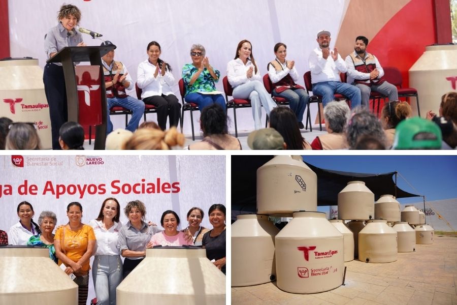 entrega de tinacos Nuevo Laredo