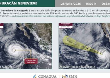 huracán Genevieve categoría 3