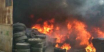 _incendio en taller en Nuevo Laredo