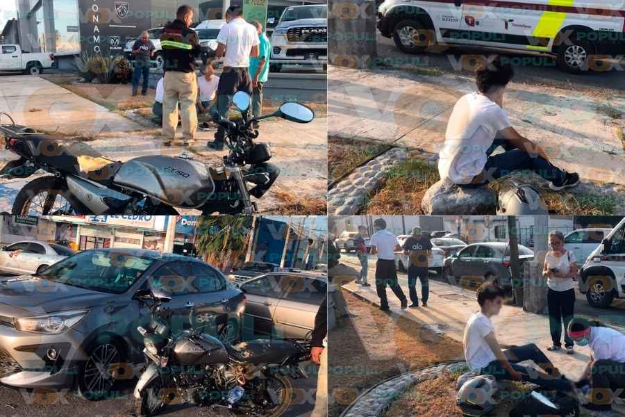 motociclista colonia Morelos Victoria 