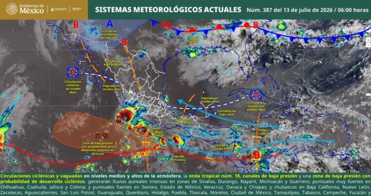 ¿Afectará en México el avance de la onda tropical 18?
