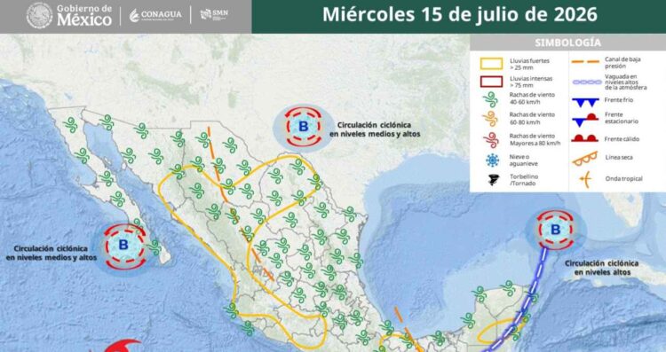 ¿Calor y lluvias? Así cambiará el clima en Tamaulipas este 15 de julio