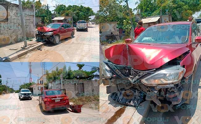 Automóvil destrozado CFE en Altamira