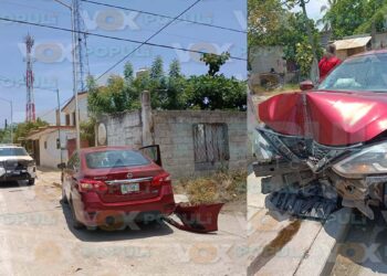 Automóvil destrozado CFE en Altamira