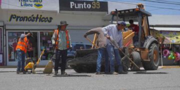 Bacheo en la Colonia Miguel Alemán Victoria