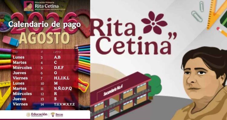 Beca Rita Cetina primaria en agosto