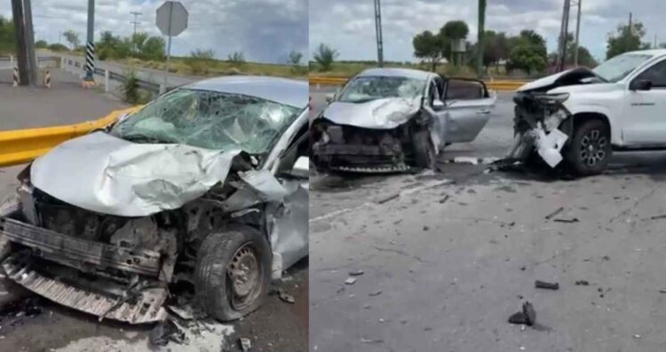 Choque frontal en carretera Valle Hermoso-Empalme