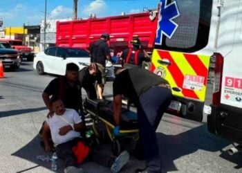 Ciclista embestido camioneta en Reynosa