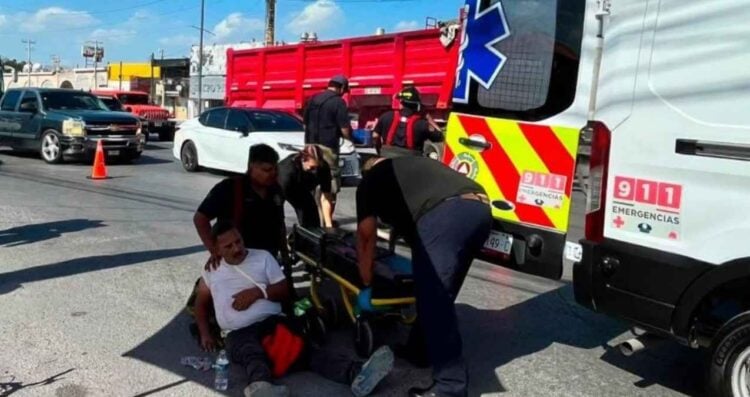 Ciclista embestido camioneta en Reynosa