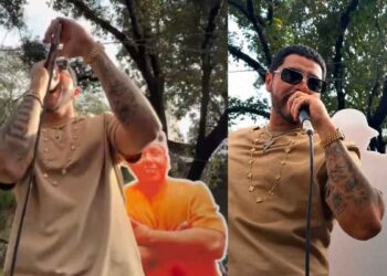 Eduin Caz sorprende con serenata a Ese Pérez por su cumpleaños en el Exilio de LCDLF México