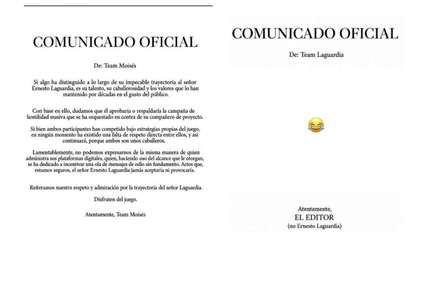 Ernesto Laguardia y Moisés Peñaloza