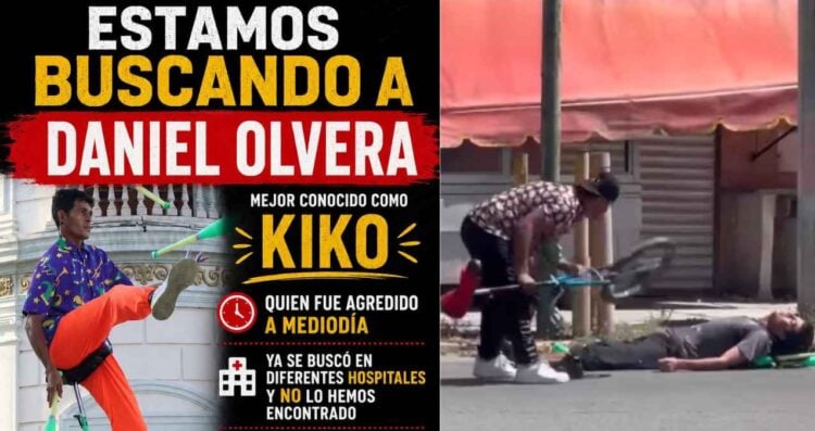 Familiares buscan a ‘Kiko’, malabarista que fue agredido por el Payaso ‘Wuisy’ en Cd. Victoria, Tamaulipas