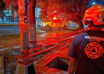 Hombre alcantarilla herido Monterrey