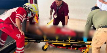 Hombre grave lesión en Matamoros