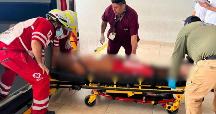 Hombre grave lesión en Matamoros