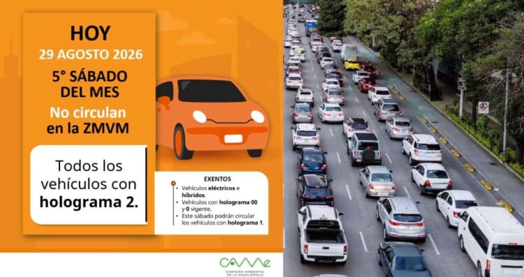 Hoy No Circula 29 de agosto