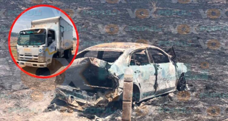 Incendio choque múltiple en Güémez
