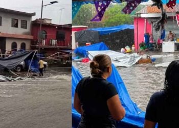 Lluvia mercado en Santa Catarina