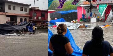 Lluvia mercado en Santa Catarina