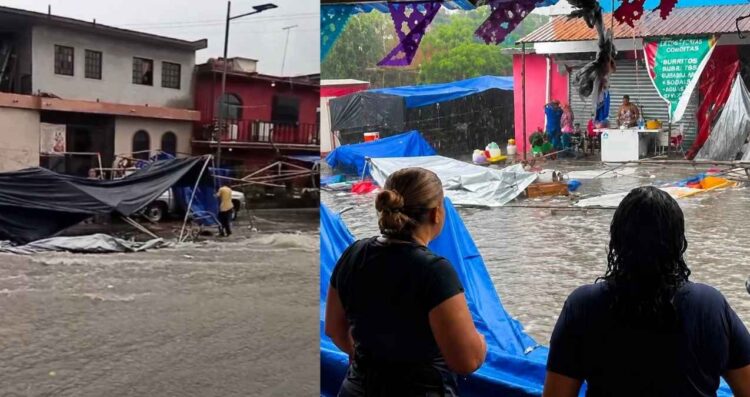Lluvia mercado en Santa Catarina