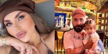 Mariana González su hija en el mar
