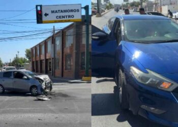 Masculino choque en Matamoros
