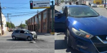 Masculino choque en Matamoros