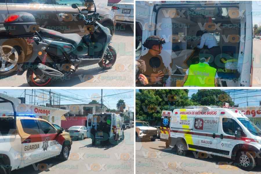 Motociclista herido Ciudad Victoria