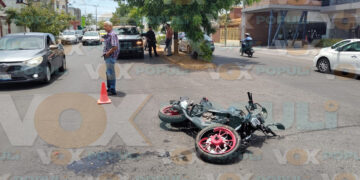 Motociclista herido chocar Victoria