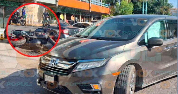 Motociclista herido choque en Victoria