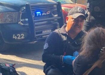 Mujer lesionada Centro de Monterrey