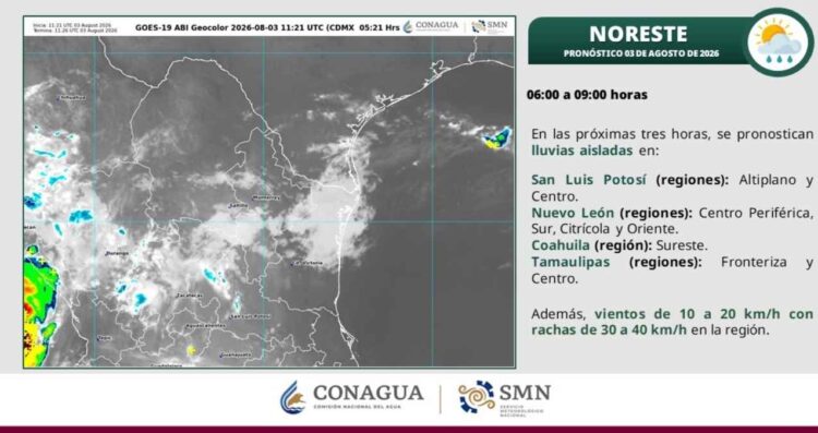 Pronóstico tiempo en Tamaulipas hoy