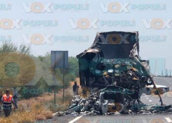Tractocamión incendia Padilla