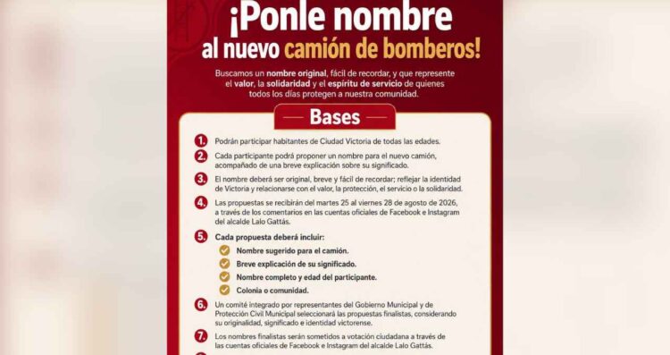 _Victoria nombre camión de Bomberos