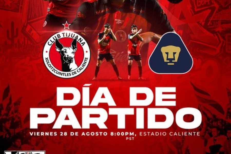 Xolos Pumas de la J6 2026