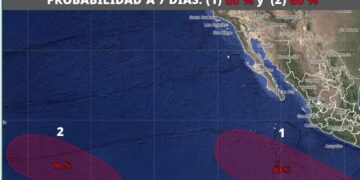 Zona baja presión tormenta Iselle