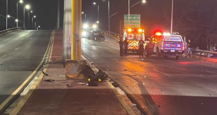accidente en avenida de Monterrey