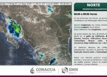 altas temperaturas chubascos Tamaulipas
