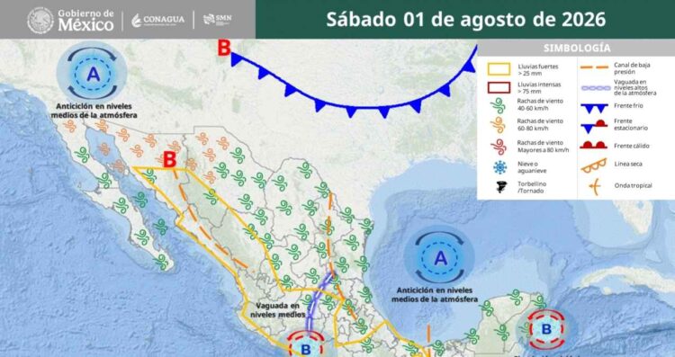 altas temperaturas en Tamaulipas chubascos