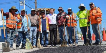 bacheo en Zeferino Fajardo Ciudad Victoria