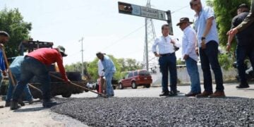 bacheo en calles de Ciudad Victoria